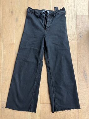 Zara Black High-Rise Wide-Leg Pants